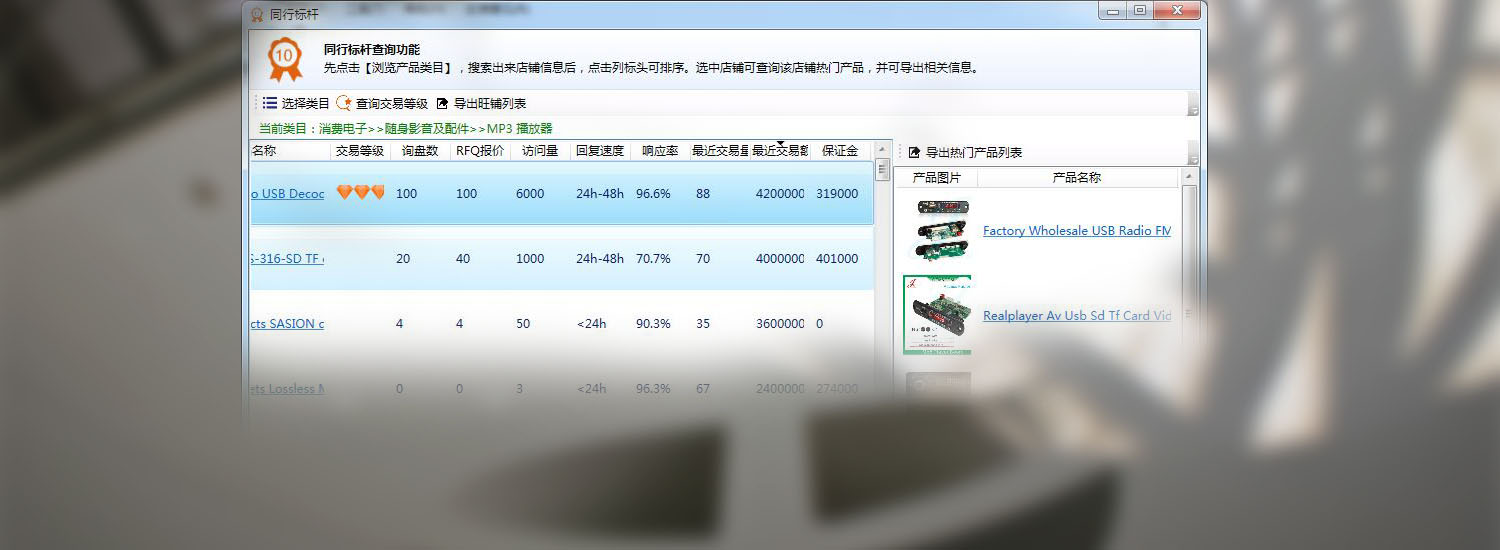 同行标杆查询